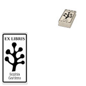 Ex Libris Abstracte boom/Plant 03 Rubberstempel Rubberstempel (Gestempeld)
