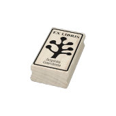 Ex Libris Abstracte boom/Plant 03 Rubberstempel Rubberstempel (Stempel)