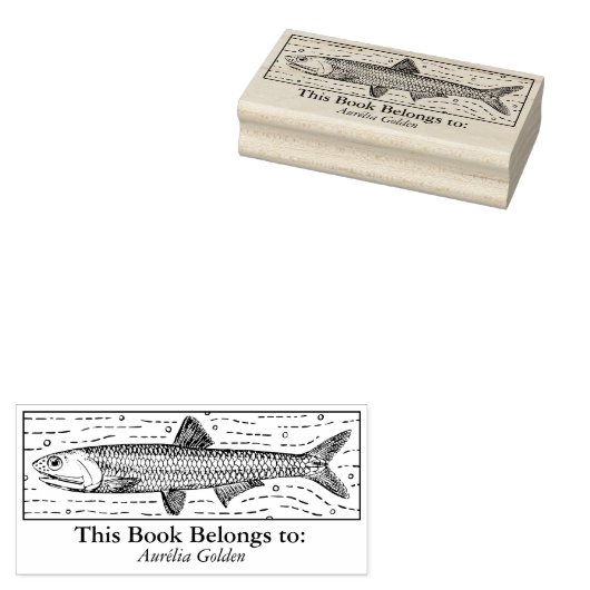 Ex Libris - ansjovis Rubberstempel (Gestempeld)