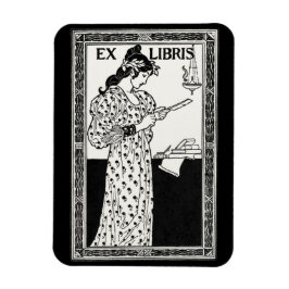 Ex libris art nouveau magneet