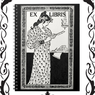 Ex libris art nouveau notitieboek