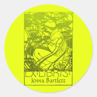 Ex Libris Art Nouveau Sticker