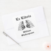Ex Libris  Boeken Aangepaste Boekplaat Vierkante Sticker (Envelop)