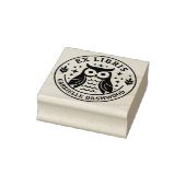Ex Libris Boekplaat Schattigee Uil en gepersonalis Rubberstempel (Stempel)