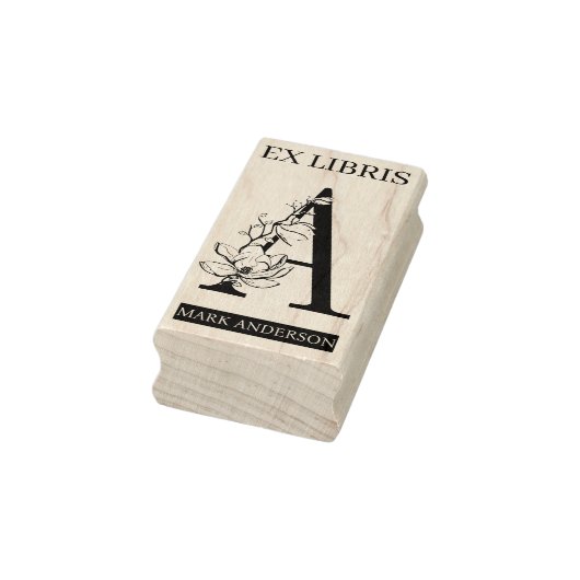 EX libris Book bookplate bookplate monogram A Rubberstempel (Stempel)