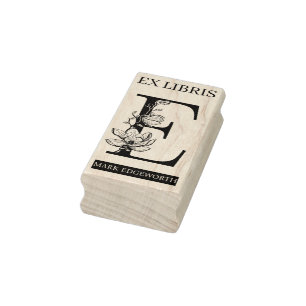 EX libris Book bookplate bookplate monogram E Rubberstempel