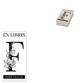 EX libris Book bookplate bookplate monogram F Rubberstempel (Gestempeld)
