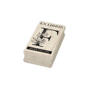 EX libris Book bookplate bookplate monogram F Rubberstempel