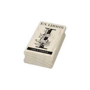 EX libris Book bookplate bookplate monogram I Rubberstempel