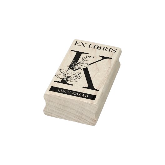 EX libris Book bookplate bookplate monogram K Rubberstempel (Stempel)