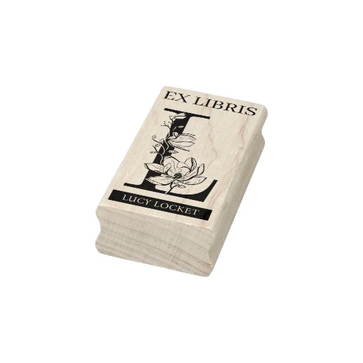 EX libris Book bookplate bookplate monogram L Rubberstempel (Stempel)