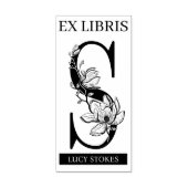 EX libris Book bookplate bookplate monogram S Rubberstempel (Afrduk)