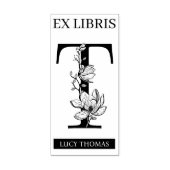 EX libris Book bookplate bookplate monogram T Rubberstempel (Afrduk)