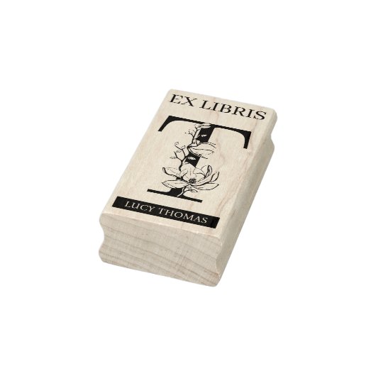 EX libris Book bookplate bookplate monogram T Rubberstempel (Stempel)