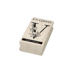 EX libris Book bookplate bookplate monogram V Rubberstempel