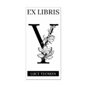 EX libris Book bookplate bookplate monogram Y Rubberstempel (Afrduk)
