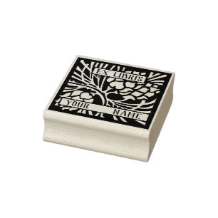 Ex Libris Bookplaat Rubber Stempel