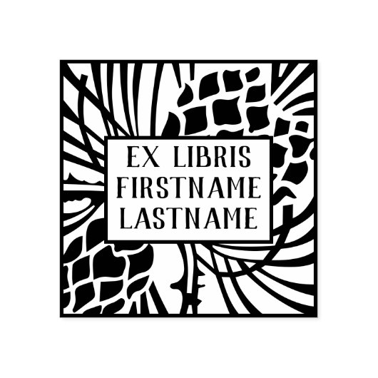 Ex Libris Bookplaat Rubberstempel (Afrduk)