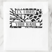 Ex Libris Bookplate Pine Cones Rechthoekige Sticker (Tas)