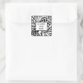 Ex Libris Bookplate Pine Vierkante Sticker (Tas)