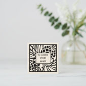 Ex Libris Bookplate Pine Vierkante Visitekaartje (Staand voorkant)