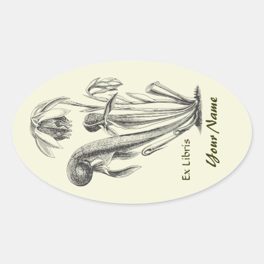 Ex Libris Botanische Stickers (Voorkant)
