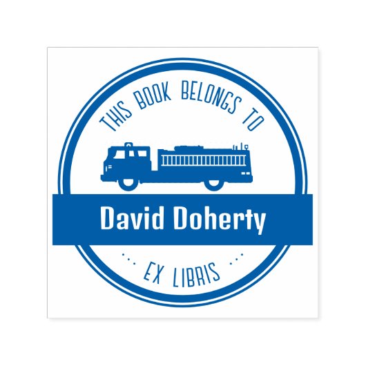 Ex libris | Brandweerman Zelfinktende Stempel (Design)