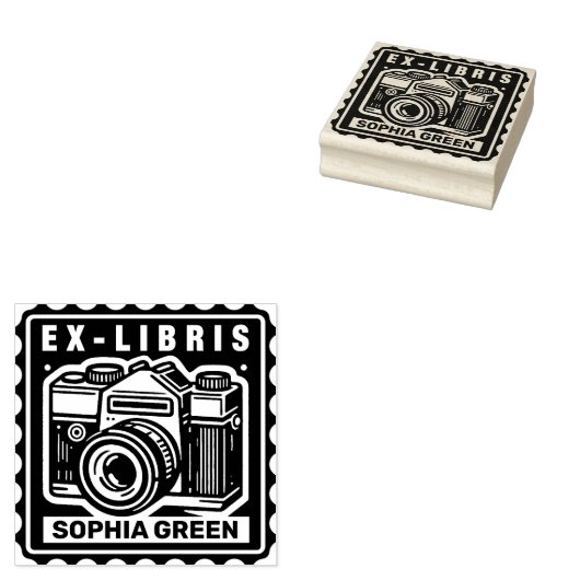 Ex Libris -  camera Rubberstempel (Gestempeld)