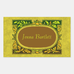 Ex Libris Cartouche Sticker