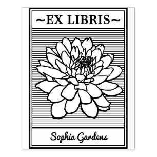 Ex Libris - Chrysanthemum Rubberstempel