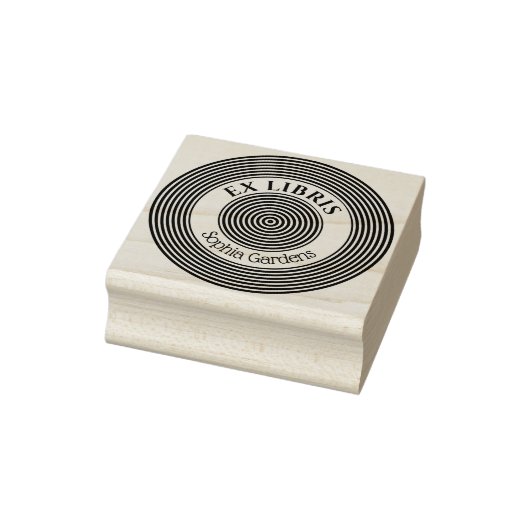 Ex Libris Concentric Circles v1 Rubberstempel (Stempel)