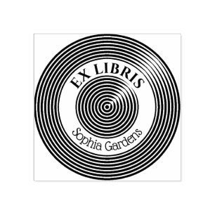 Ex Libris Concentric Circles v2 Rubberstempel Rubberstempel