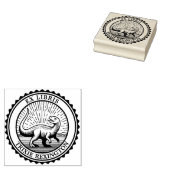Ex Libris - Dinosaurus Rubberstempel (Gestempeld)