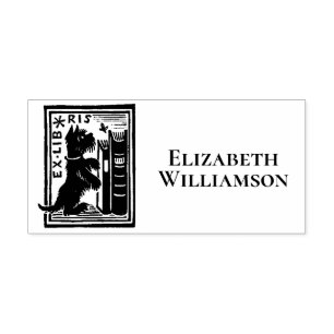 Ex Libris Dog Bookplaat Uw Terugkeer van het Boek Zelfinktende Stempel
