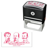 Ex Libris - Drie Man v2 Zelfinktende Stempel (In situ)