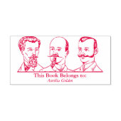 Ex Libris - Drie Man v2 Zelfinktende Stempel (Design)