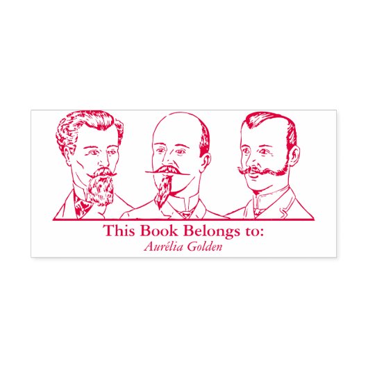 Ex Libris - Drie Man v2 Zelfinktende Stempel (Design)