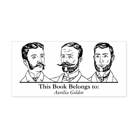 Ex Libris - Drie Man v3 Rubberstempel (Afrduk)
