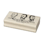 Ex Libris - Drie Man v4 Rubberstempel (Stempel)