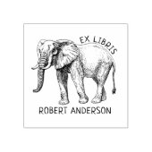 Ex Libris, Elephant Book Rubberstempel (Afrduk)