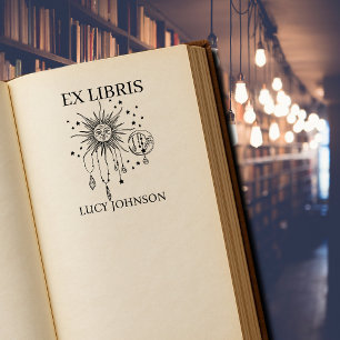 EX libris exlibris Book bibliotheekboekenboekkente Rubberstempel