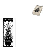 EX libris exlibris Book library bookplate schip Ru Rubberstempel (Gestempeld)