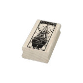 EX libris exlibris Book library bookplate schip Ru Rubberstempel (Stempel)