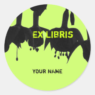 Ex Libris - Flowers (Bells) Ronde Sticker