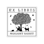 Ex Libris, Forest Fox Book Rubberstempel (Afrduk)