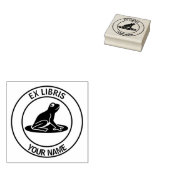 Ex libris frog bookplate 	rubberstempel (Gestempeld)