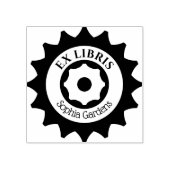 Ex Libris Gears Rubberstempel (Afrduk)