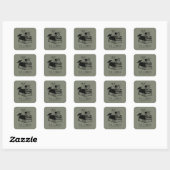 Ex Libris Gotische Aangepaste Boekplaatsticker Vierkante Sticker (Vel)