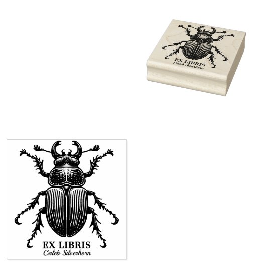 Ex libris - halskever 	rubberstempel (Gestempeld)