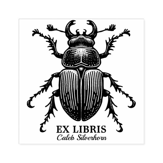 Ex libris - halskever 	rubberstempel (Afrduk)